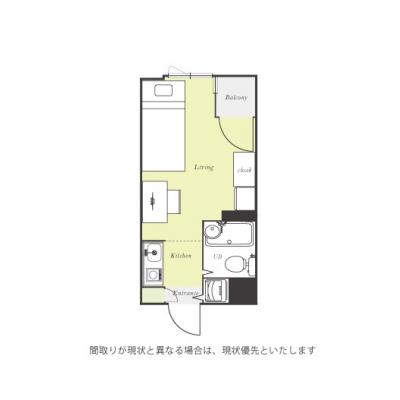 ユニオンマンスリー横浜西谷１　103　1R・シングル☆オートロック完備♪デスク＆チェア付き♪■相鉄本線「西谷駅」徒歩7分の物件間取り図