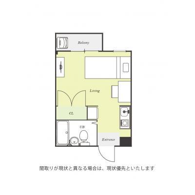 ユニオンマンスリー日野２　207　1R・シングル☆人気のデスク＆チェア付き♪■JR中央線「日野駅」徒歩8分の物件間取り図
