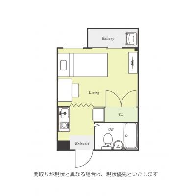 ユニオンマンスリー日野２　222　1R・シングル☆人気の角部屋♪デスク＆チェア付き♪■JR中央線「日野駅」徒歩8分の物件間取り図