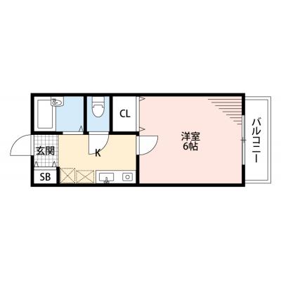 ◆パシオン西宮中央５【ネット無料(Wi-Fi対応)・駅近！徒歩２分！セパレート】の物件間取り図