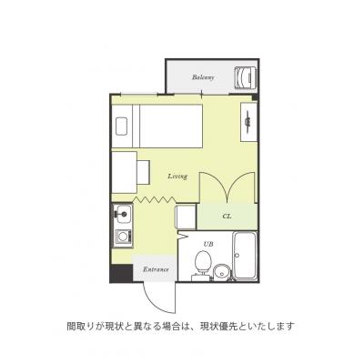 ユニオンマンスリー日野２　210　1R・シングル☆人気のデスク＆チェア付き♪■JR中央線「日野駅」徒歩8分の間取り図