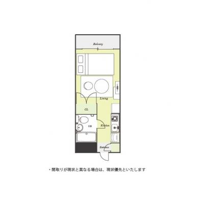 ユニオンマンスリー川崎１　202　1R・セミダブル☆オートロック完備♪■スーパー徒歩５分で自炊もラクラクの間取り図