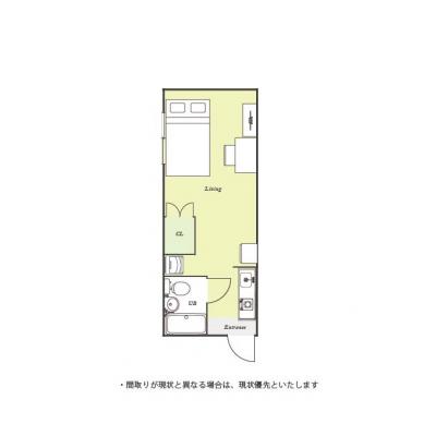 ユニオンマンスリー横浜戸塚２　201　1R・セミダブル☆モニター付きインターフォン完備♪デスク＆チェア付き♪■ショッピングモールありの物件間取り図