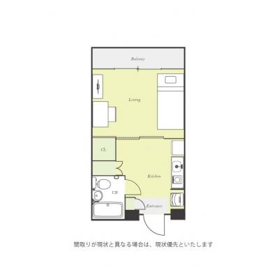 ユニオンマンスリー小田急相模原２　201　1K・シングル☆◆インターネット固定回線（有線）無料の部屋◆モニター付きインターフォン完備♪の物件間取り図