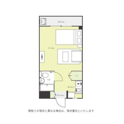 ユニオンマンスリー北越谷１　202　1R・セミダブル☆快適なソファ付き♪■東武伊勢崎線(スカイツリーライン)沿線の間取り図