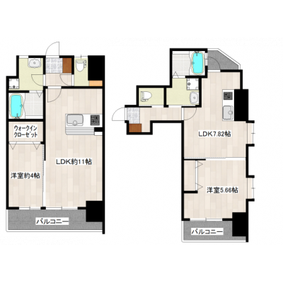 リラス博多の物件間取り図