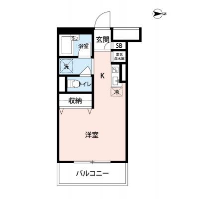 【🌈🍀初夏のお得キャンペーン開催🍀🌈】【禁煙🚭/テレワークに最適🌟無料高速Wi-Fi使い放題🎧】マイナビSTAY南麻布コーポ　402の物件間取り図