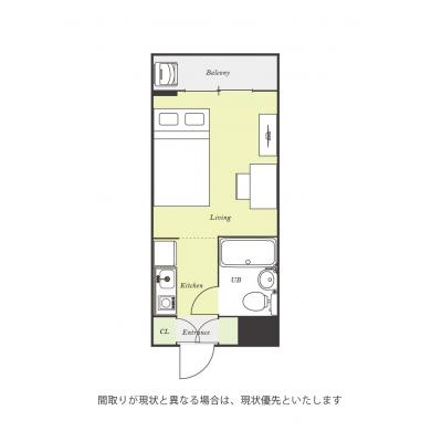 ユニオンマンスリー元住吉３　211　1R・セミダブル☆人気のデスク＆チェア付き♪■物件近くにコンビニ＆スーパーもあり便利の物件間取り図