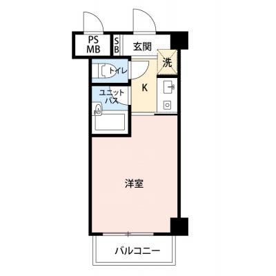 【🎉初期費用オフ｜お得なキャンペーン】【禁煙🚭/Wi-Fi無料🌐】マイナビSTAYパレス中野新橋　503の物件間取り図