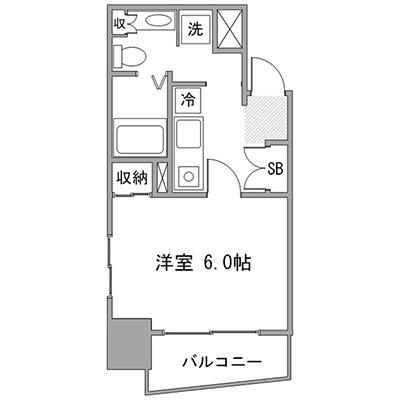 アットイン横浜10　#高速WiFi使い放題　#宅配ボックス　#バス・トイレ別　#シャワートイレ　#浴室乾燥機の物件間取り図