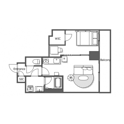 2022年築デザイナーズ/浅草エリア徒歩圏内/本所吾妻橋302の間取り図