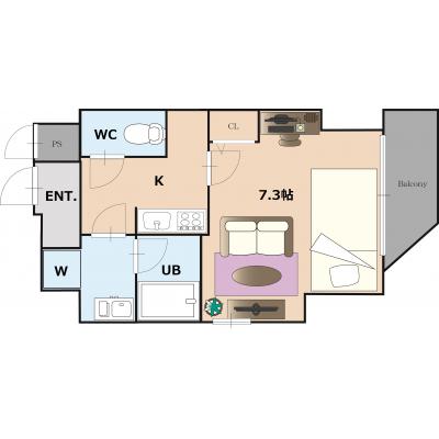 【IRAKA蒲田(イラカカマタ)】築浅×設備充実×2駅3路線利用可能！☆😸ペット可能物件😸　近隣駐車場有🚙　法人様必見!!　1棟で複数部屋利用できます!!の物件間取り図