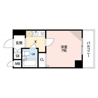 ◆パシオン神戸三宮９＜Wi-Fiレンタルあり(有料)＞【オートロック・エレベーターあり】 の物件間取り図
