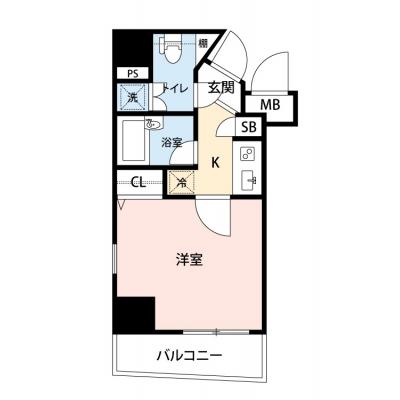 【🎉初期費用オフ｜お得なキャンペーン】【禁煙🚭/Wi-Fi無料🌐】マイナビSTAYミライエ神田WEST　1201の間取り図