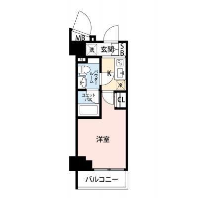 【🌿快適シーズン引越し応援キャンペーン🏡🌈】【禁煙🚭/テレワークに最適🌟無料高速Wi-Fi使い放題🎧】マイナビSTAY新綱島　510の物件間取り図