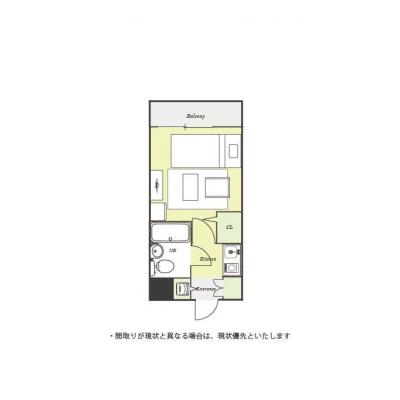 ユニオンマンスリー相模原ソレアード１　706　1K・シングル☆オートロック＆モニター付きインターフォン＆室内洗濯機ありの間取り図