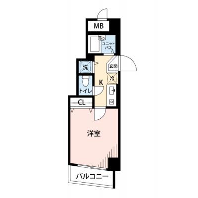 【🌿快適シーズン引越し応援キャンペーン🏡🌈】【禁煙🚭/テレワークに最適🌟無料高速Wi-Fi使い放題🎧】マイナビSTAYミライエ三田高輪　214の物件間取り図