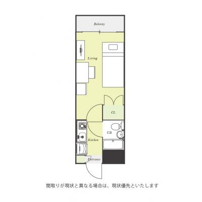 ユニオンマンスリー日吉本町２　109　1K・シングル☆オートロック＆モニター付きインターフォン＆室内洗濯機完備で安心♪の間取り図