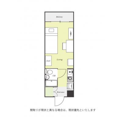 ユニオンマンスリー相模原１０　103　1R・シングル☆JR横浜線沿線/町田駅や新横浜駅へダイレクトアクセス/デスク・チェア完備の間取り図
