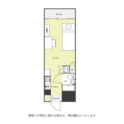 ユニオンマンスリーお花茶屋５　302　1R・シングル☆安心のモニター付きインターフォン＆室内洗濯機完備♪の物件間取り図