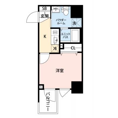 【🎉初期費用オフ｜お得なキャンペーン】【禁煙🚭/Wi-Fi無料🌐】マイナビSTAY川崎ザ・シティータワー　603の物件間取り図