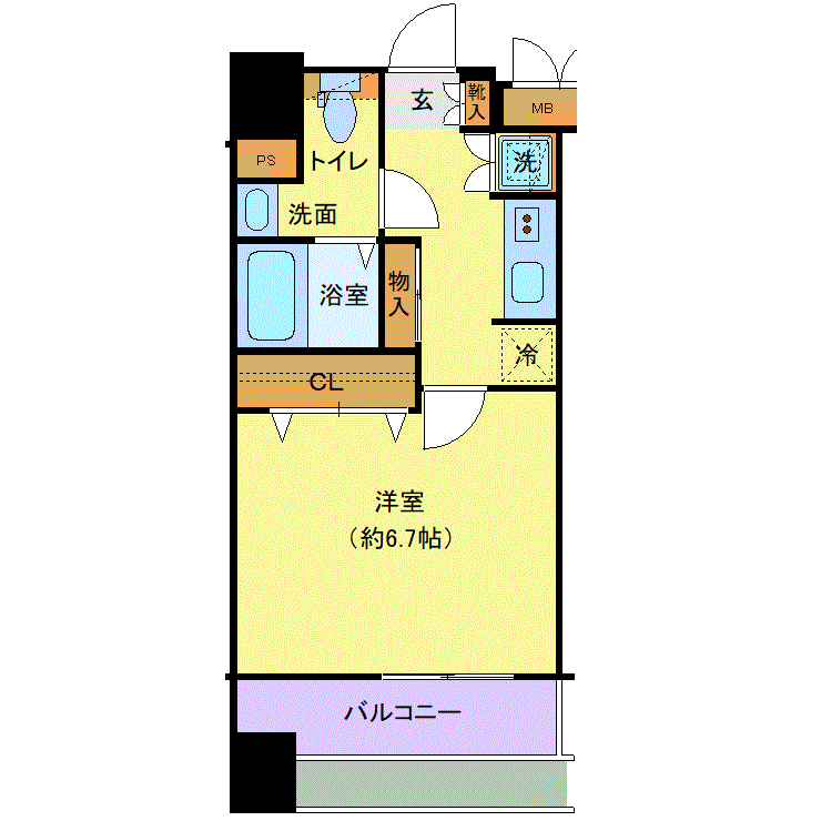 マンスリーリブマックス田端スパシエ☆『禁煙ルーム・24平米』【独立洗面・浴室乾燥付】≪エクセレントシリーズ≫の物件間取り図