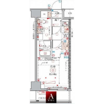 【🎍年末年始大感謝祭🎍】【禁煙🚭/Wi-Fi無料🌐】マイナビSTAYヴエール武蔵中原　605の間取り図