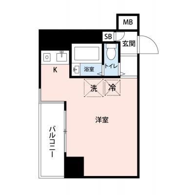 【🍧夏のクールダウン価格！🍧】【禁煙🚭/Wi-Fi無料🌐】マイナビSTAYミライエ蔵前三筋　505の物件間取り図