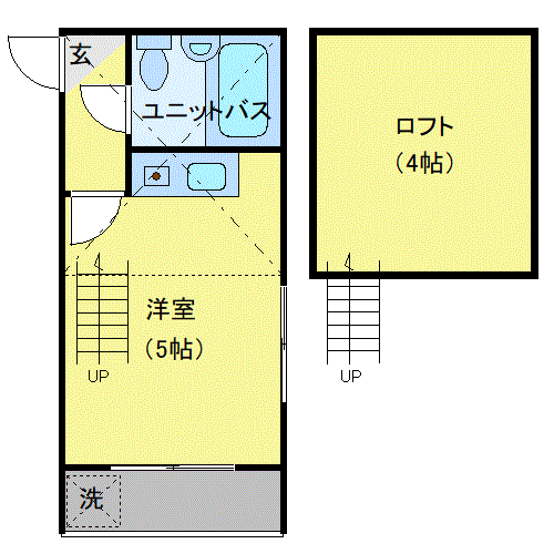 グッドステイ市川ジュネパレス3☆『禁煙ルーム・ロフト付』【ライト】の物件間取り図