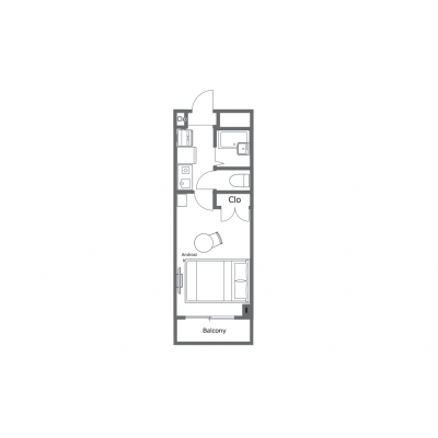 2線利用可/東京駅まで一本/新宿まで6分/ロイヤルパレス中野坂上308の間取り図