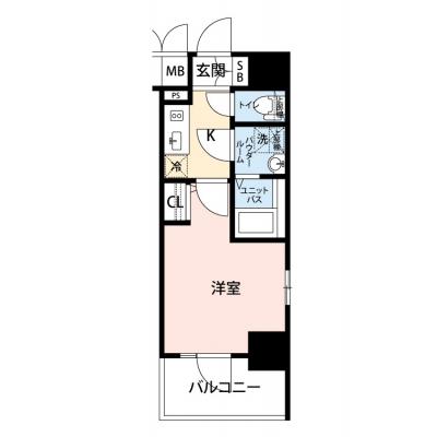 【✨🌅❄年末年始大感謝祭❄🌅✨】【禁煙🚭/Wi-Fi無料🌐】マイナビSTAY阿波座プライムコート　407の間取り図