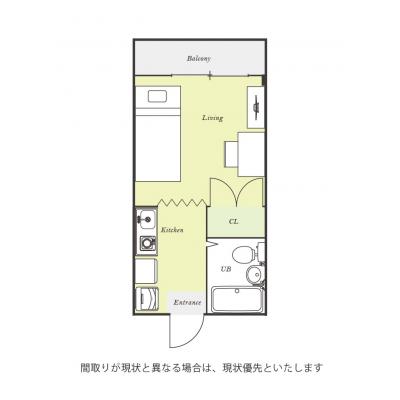 ユニオンマンスリー鶴川３　313　1R・シングル☆室内洗濯機や電子レンジなど生活家電完備！デスク・チェアのあるお部屋の物件間取り図