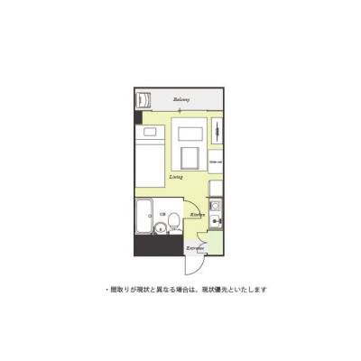 ユニオンマンスリー仙川ソアヴィータ１　302　1R・シングル☆【禁煙ルーム】桐朋学園大学まで徒歩通学/京王線沿線で新宿駅へ乗換なしでアクセスの間取り図