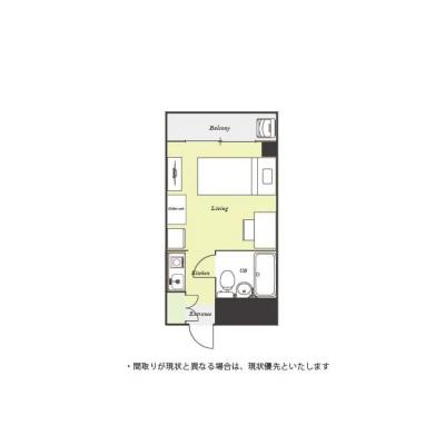 ユニオンマンスリー仙川ソアヴィータ１　303　1R・シングル☆【禁煙ルーム】京王線沿線で明大前駅や新宿駅へ乗換なしでアクセスの間取り図