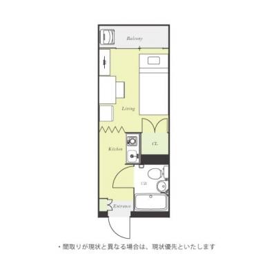 ユニオンマンスリー小手指３　336　1R・シングル☆西武池袋線沿線、所沢まで5分・練馬・池袋へ30分の間取り図