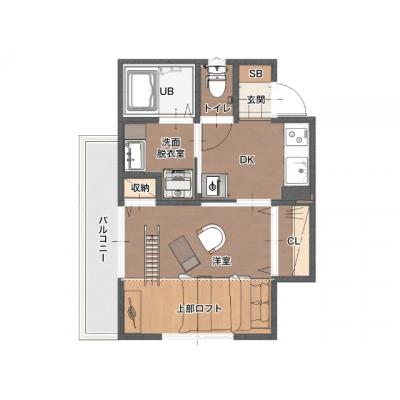 レントライフマンスリー松本市上土通りの物件間取り図