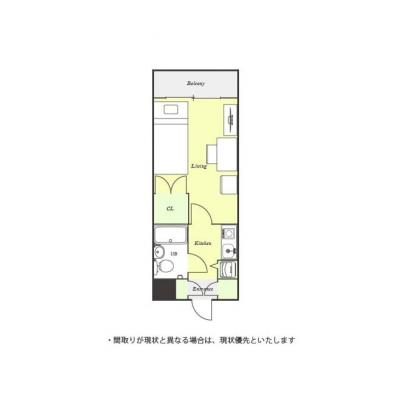 ユニオンマンスリー相鉄三ツ境２　211　1K・シングル☆安心のオートロック＆モニター付きインターフォン完備♪デスク＆チェア付き♪の間取り図