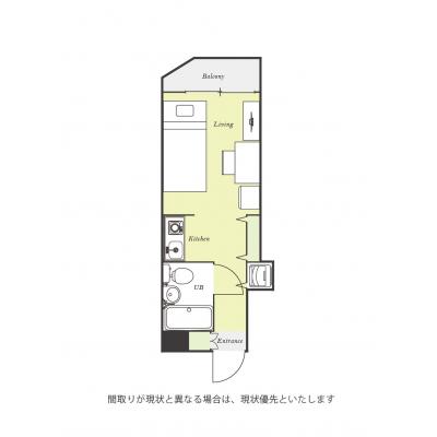 ユニオンマンスリー大和２　403　1R・シングル☆デスク・チェア完備＆室内洗濯機など生活家電のあるお部屋♪の物件間取り図