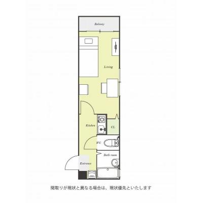 ユニオンマンスリー大宮２　829　1K・シングル☆人気の角部屋・バストイレ別♪デスク・チェア＆室内洗濯機や２ドア冷蔵庫などの家具家電付きの物件間取り図
