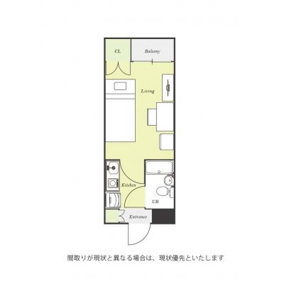 ●2026年2月8日から入居可●ユニオンマンスリー東伏見１　204　1K・シングル☆デスク・チェア完備♪室内洗濯機や冷蔵庫など生活家電のあるお部屋の間取り図