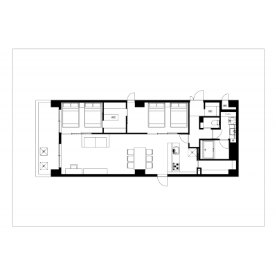人気な赤坂エリア/広々2LDK/家具家電充実/CREAL　premier赤坂301の物件間取り図