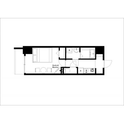 #アート#シンプル#お試し同棲#新生活/ロカンダ新大阪 801の物件間取り図