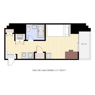 ユニオンマンスリー黄金町１　601　1R・シングル☆高級分譲賃貸マンション！オートロック付！駅チカ物件の物件間取り図