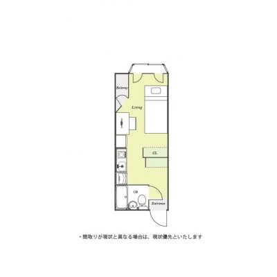 ユニオンマンスリー坂戸駅前１　206　1R・シングル☆【禁煙ルーム】セキュリティ面も安心のモニター付きインターホン完備！の物件間取り図