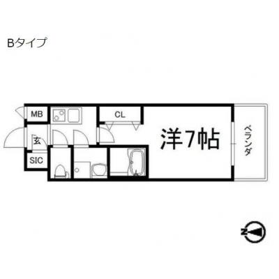 Ⓡマンスリー鶴橋ＥＡＳＴⅡ　　♪4線2駅・オートロック・✦·.⋆南向き高級マンション　✦·.⋆の物件間取り図