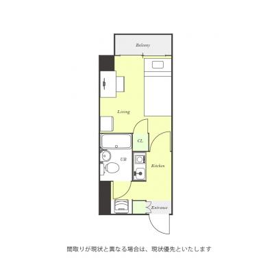 ●2026年4月18日から入居可●ユニオンマンスリー川崎４　201　1K・シングル☆京浜東北線　川崎駅　徒歩7分！女性にも安心「オートロック」「室内洗濯機」の間取り図