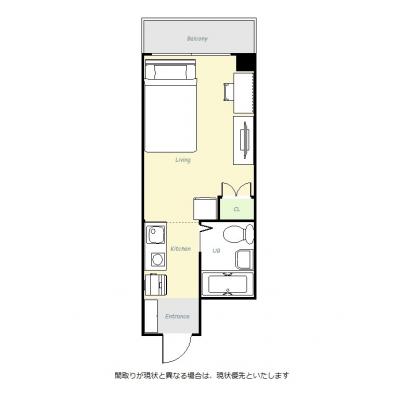 ユニオンマンスリー西八王子駅前１　202　1R・セミダブル☆西八王子付近でのテレワークの拠点に！セカンドハウスにもおススメ♪の物件間取り図
