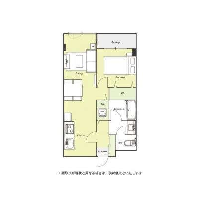 ユニオンマンスリー大塚１０　201　1LDK・セミダブル・くつろぎstyle【４名まで】☆広々41.94㎡！2人掛けソファ＆ローテーブルや独立洗面台付きのお部屋。Jの物件間取り図