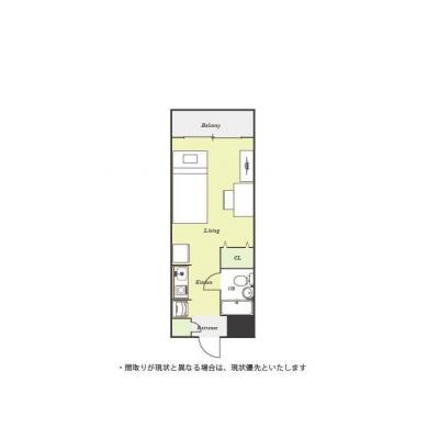 ユニオンマンスリー宮崎台１　303　1R・シングル☆デスク＆チェアなど家具付きのお部屋。セキュリティ面も安心のモニター付きインターホン有。東急田園都市線で渋谷や二子の物件間取り図