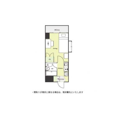 ユニオンマンスリー浦安２　206　1K・シングル☆セキュリティ面も安心の建物オートロック付♪室内洗濯機やデスク＆チェアがあるお部屋。人気の角部屋物件の物件間取り図